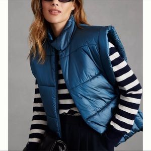 New🌟Anthropologie Pilcro Teal Packable Puffer Vest